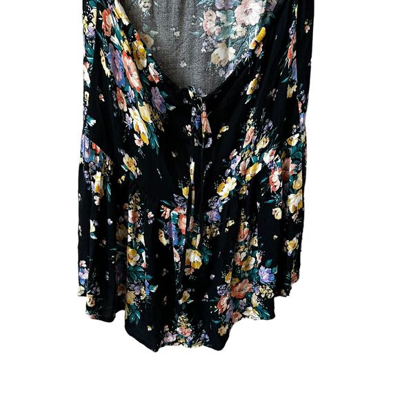 O'neill Womens Open Back Floral Alta Midi Dress Black Black Small Whimsigoth Y2K - Picture 9 of 12